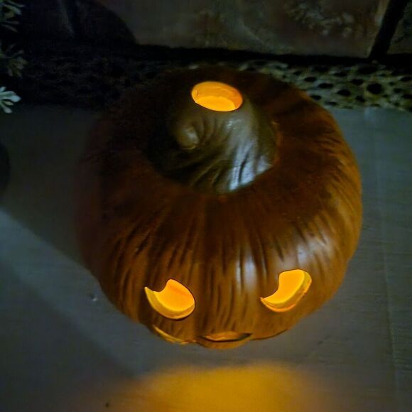 Jack O' Lantern Ceramic Vintage Pumpkin - Picture 4 of 9